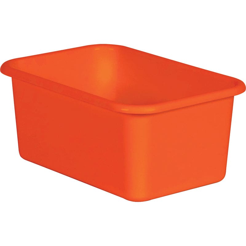 Orange Small Plastic Storage Bin (Pack of 10) - Storage Containers - Teacher Created Resources