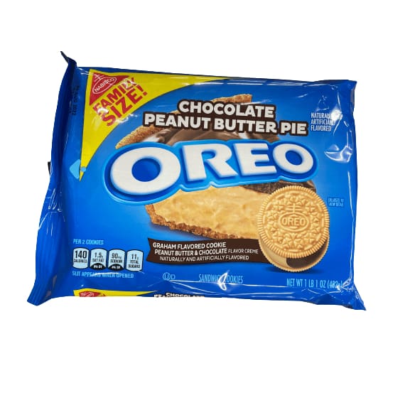 OREO Chocolate Peanut Butter Pie Sandwich Cookies, Family Size, 17 Oz ...