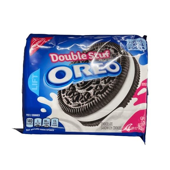 Oreo OREO Double Stuf Chocolate Sandwich Cookies, 15.35 oz