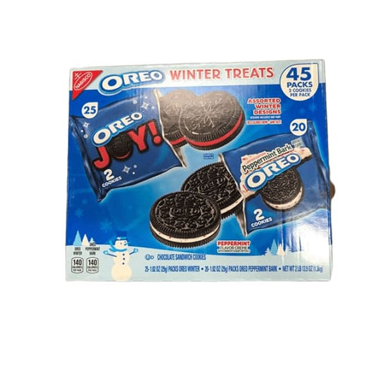 Oreo Winter Treats, Oreo Winter & Peppermint Bark (45) 1.02 ounce packs - 2lb 13.9 oz - ShelHealth.Com