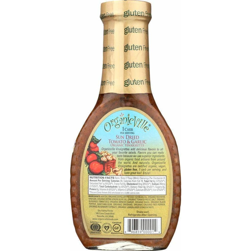 Organicville Organicville Dressing Vinaigrette Sundried Tomato Garlic Organic, 8 oz