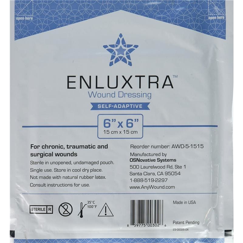 OSNovative Systems Enluxtra Wound Dressing 6 X 6 Box of 5 - Item Detail - OSNovative Systems