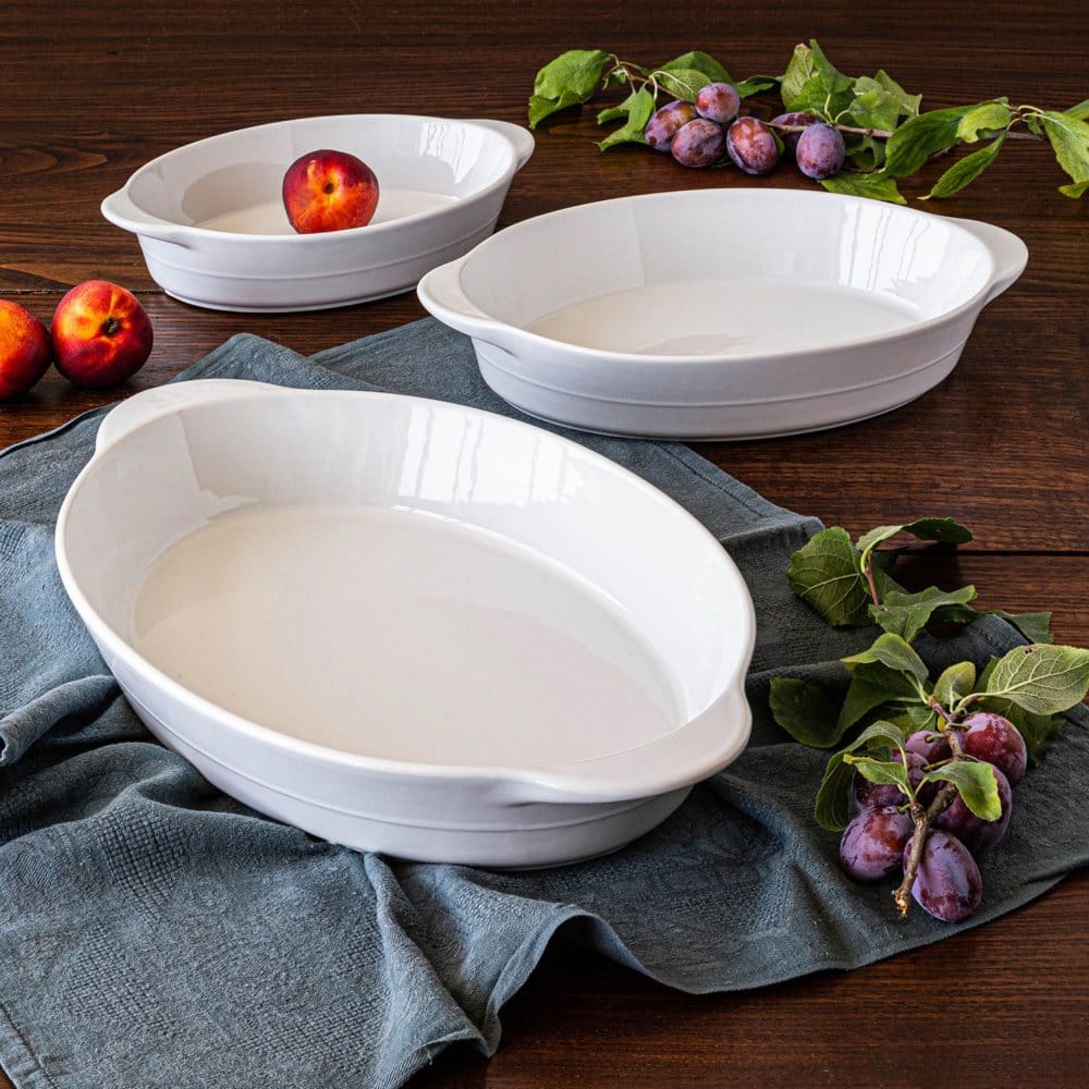 Over and Back 3-Piece Oval Baker Set - Bakeware - Over and Back