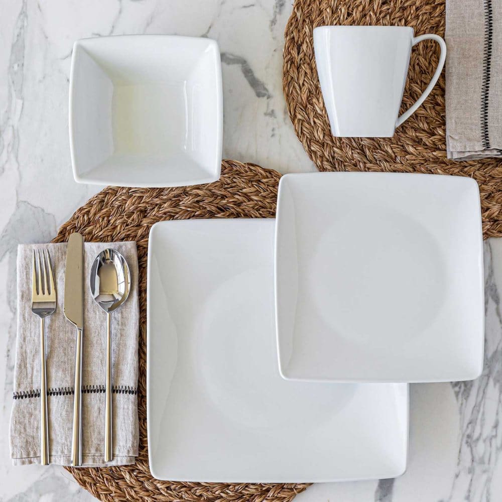 Overandback 32-Piece Squared Dinnerware Set - Dinnerware - Overandback