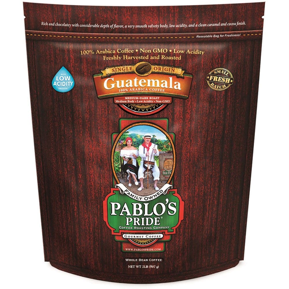 Pablo’s Pride Gourmet Coffee Whole Bean Guatemala (2 lb.) - Coffee Tea & Cocoa - Pablo’s Pride