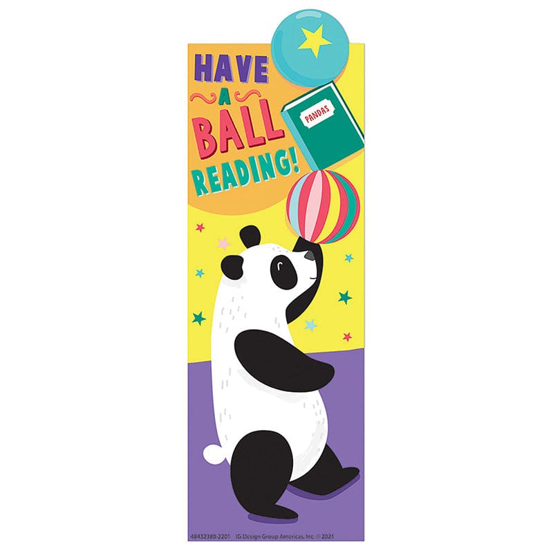 Panda Have A Ball Reading Bookmark (Pack of 10) - Bookmarks - Eureka