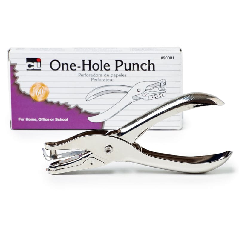 Paper Punches 1 Hole with Metal Catch (Pack of 12) - Hole Punch - Charles Leonard