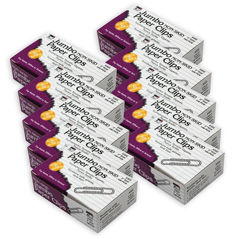 Paperclips Jumbo Nonskd 10Bxs/100Bx (Pack of 6) - Clips - Charles Leonard