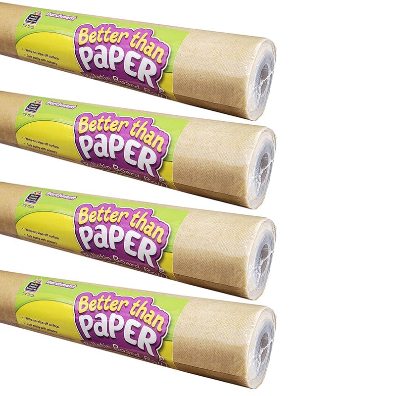 Parchment Bb Roll 4/Ct Better Than Paper - Bulletin Board & Kraft Rolls - Teacher Created Resources