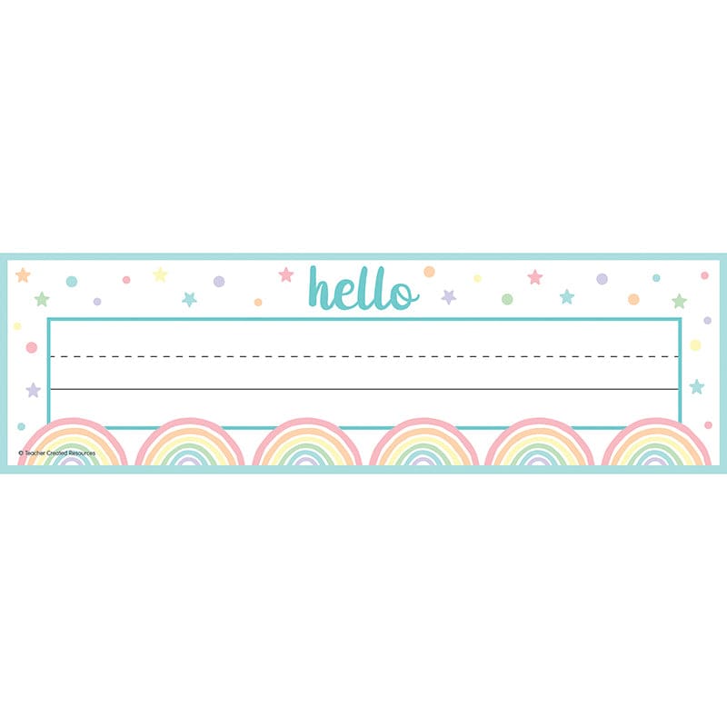 Pastel Pop Flat Name Plates (Pack of 10) - Name Plates - Teacher Created Resources