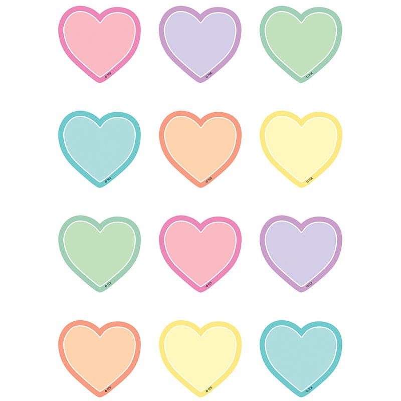 Pastel Pop Hearts Mini Accents 36Ct (Pack of 10) - Accents - Teacher Created Resources