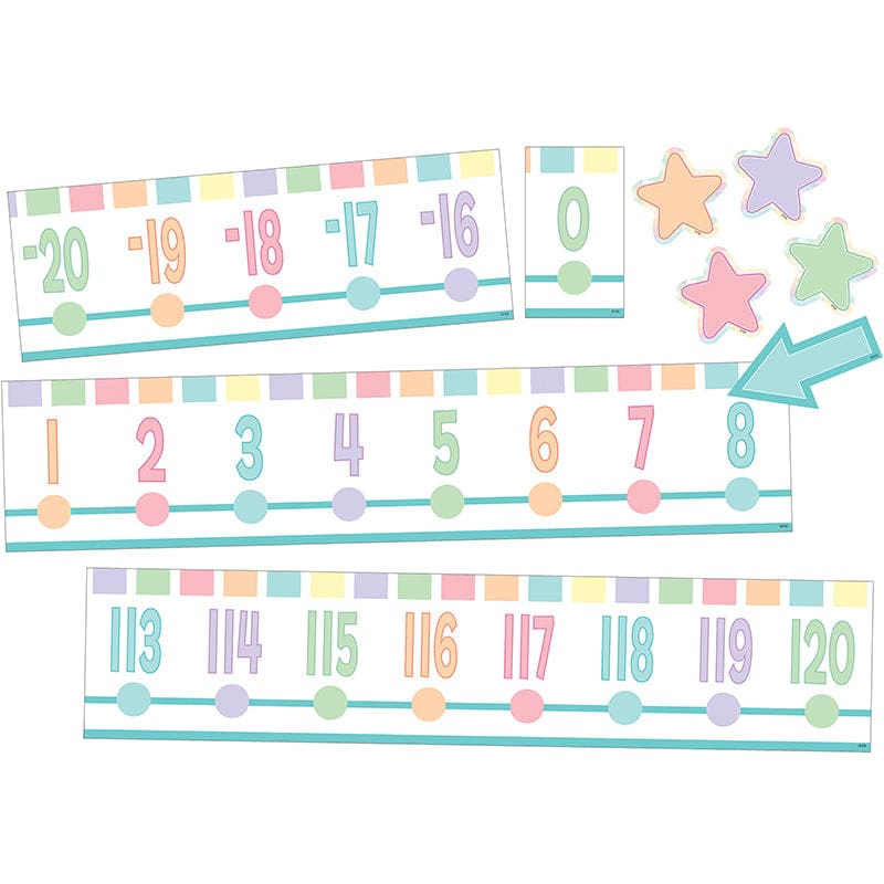 Pastel Pop Number Line Bb Set (Pack of 3) - Number Lines - Teacher Created Resources