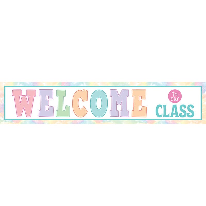 Pastel Pop Welcome Our Class Banner (Pack of 10) - Banners - Teacher Created Resources