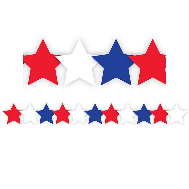 Patriotic Stars Border (Pack of 8) - Border/Trimmer - Hygloss Products Inc.