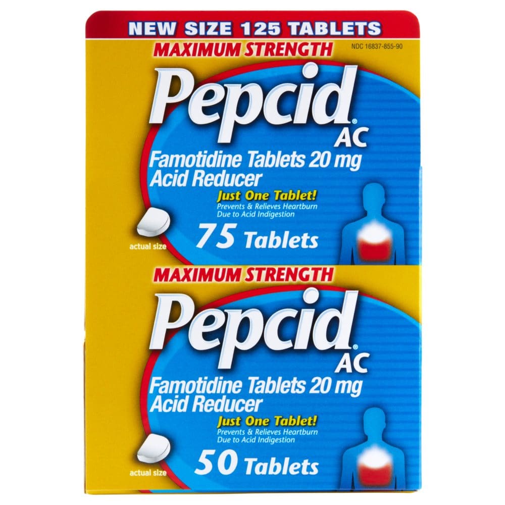 Pepcid AC Maximum Strength for Heartburn Prevention & Relief (125 ct.) - HSA & FSA - Medicine Cabinet - Pepcid