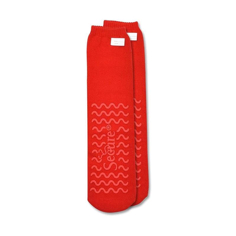 Personal Safety Socks Non-Skid One Size Red (Pack of 2) - Apparel >> Stockings and Socks - Personal Safety