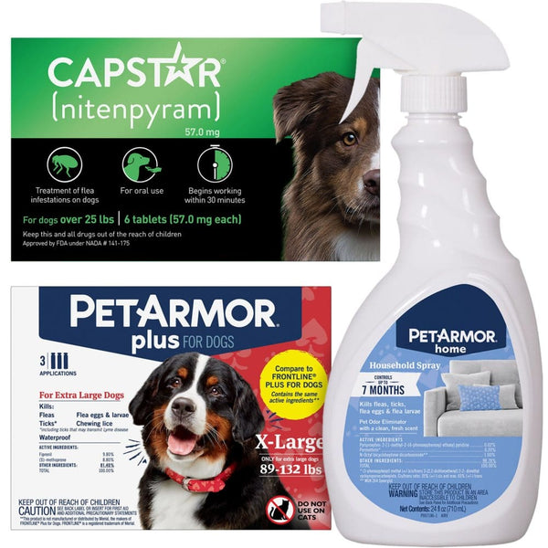 PetArmor Plus Capstar Flea Tick Bundle for Extra Large Dogs 89 132 lbs. ShelHealth