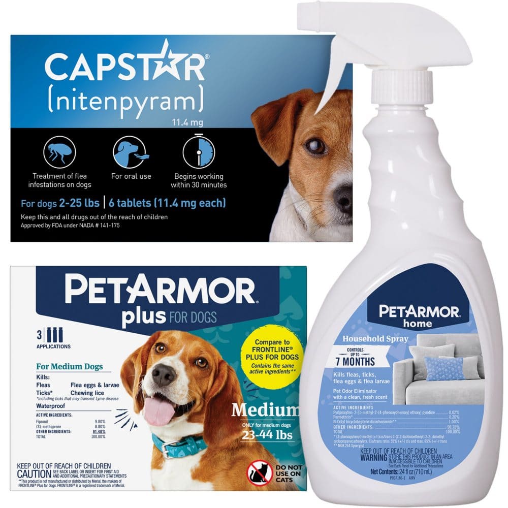 PetArmor Plus Capstar Flea & Tick Bundle for Medium Dogs 23-44 lbs. - Flea & Tick Care - PetArmor Plus