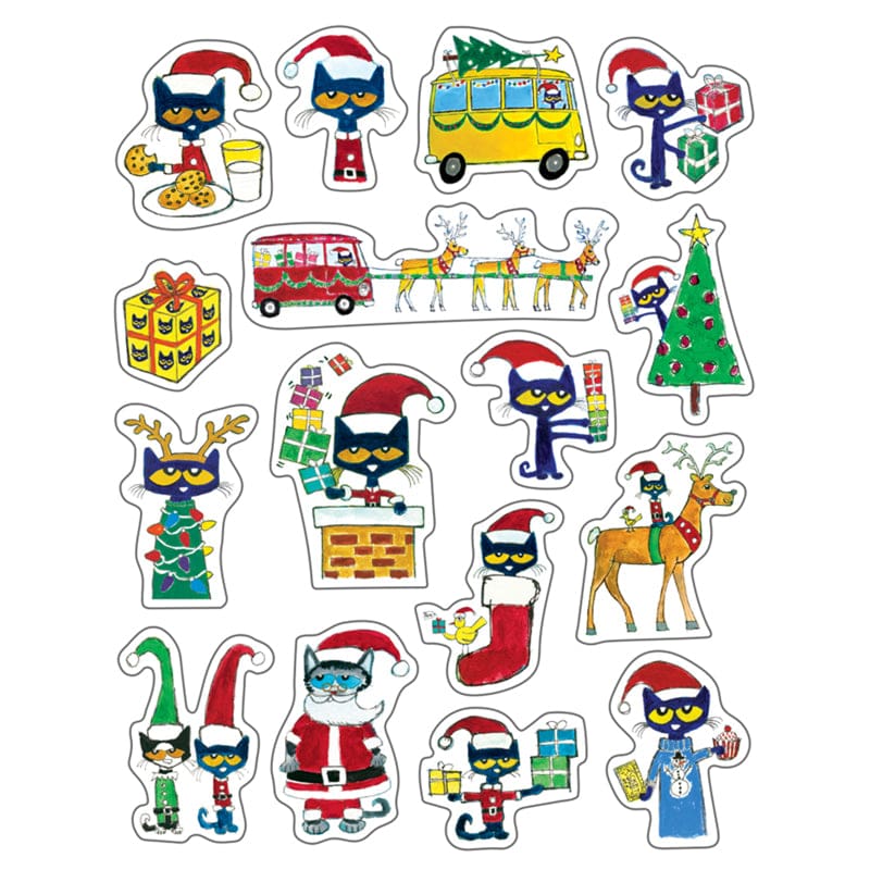 Pete The Cat Christmas Stickers (Pack of 12) - Holiday/Seasonal - Teacher Created Resources