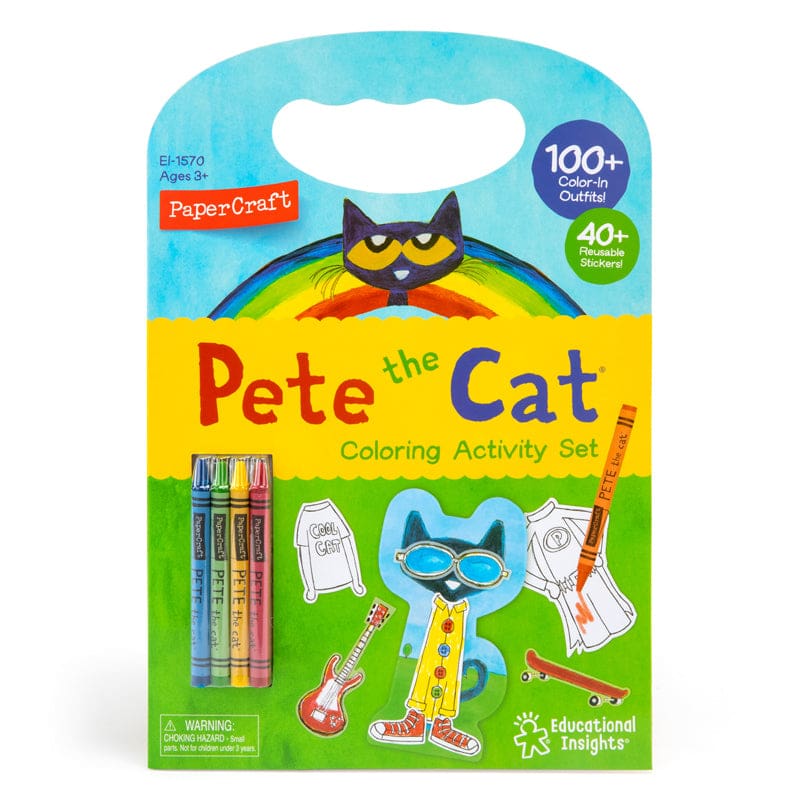 Pete The Cat Coloring Activity Set Papercraft (New Item With Future Availability Date) (Pack of 2) - Art & Craft Kits - Learning Resources