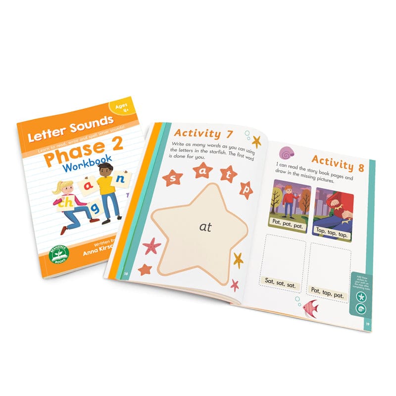 Phase 2 Letter Sounds Workbook (Pack of 8) - Reading Skills - Junior Learning