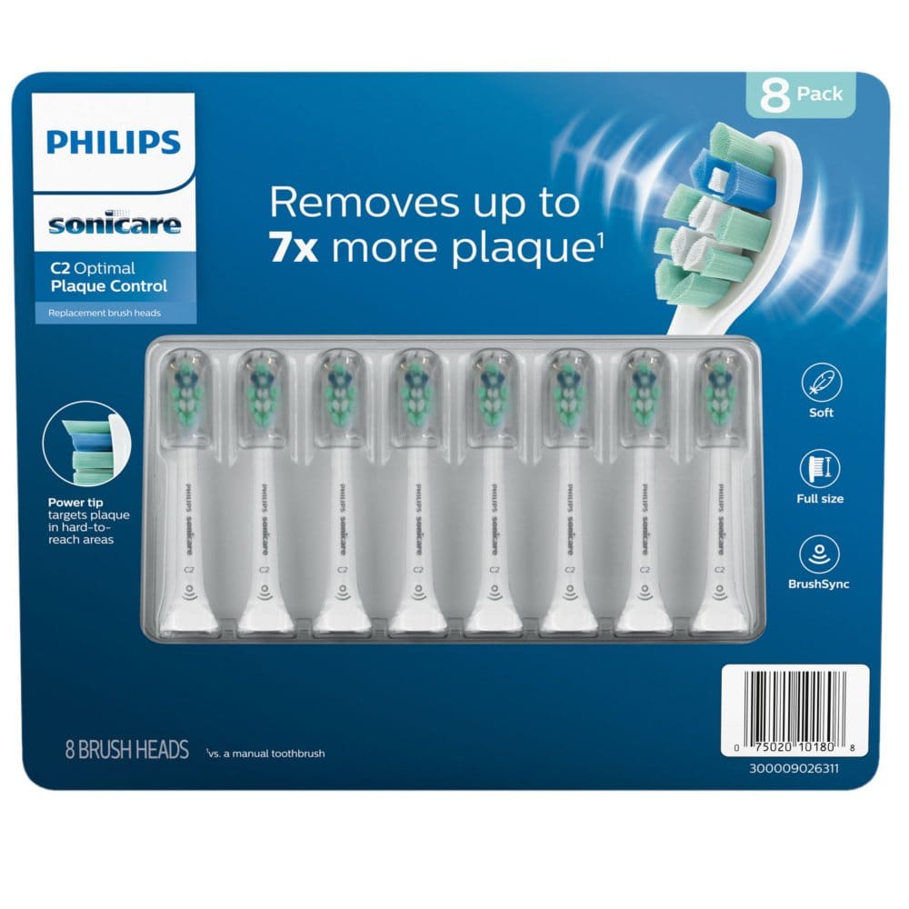 Philips Sonicare Optimal Plaque Control Replacement Brush Heads (8 pk.) - Oral Care - Philips Sonicare