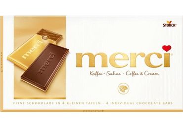 Merci Milk Chocolate with Coffee & Cream Filling 3.5 oz (100 g) - Merci