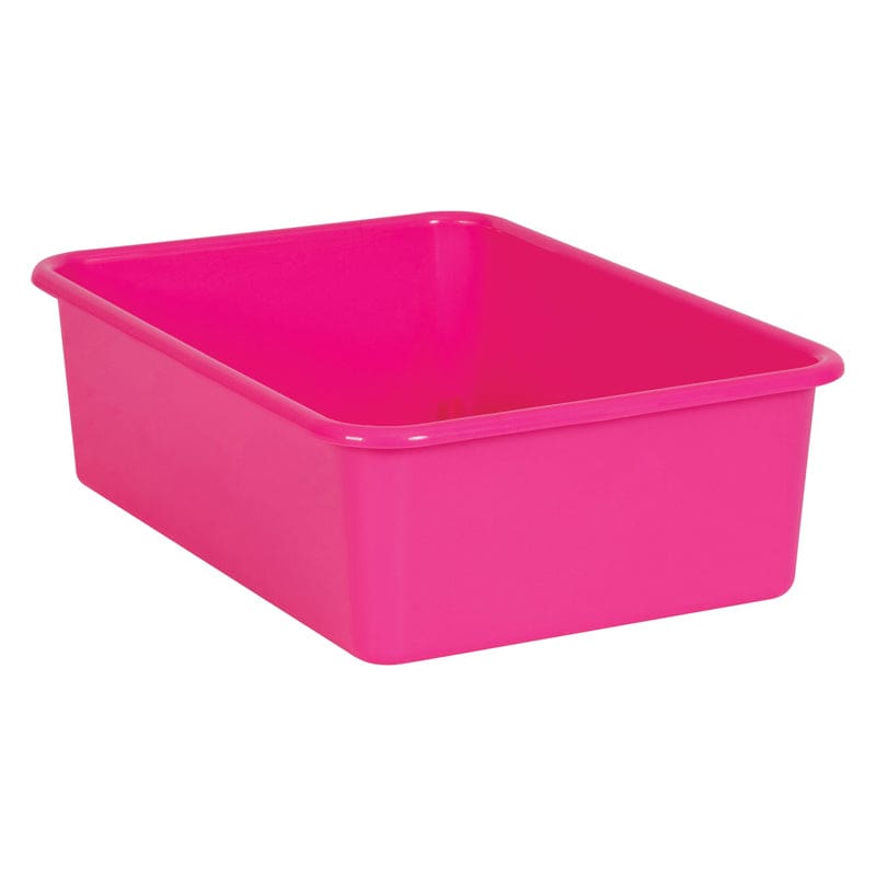 Pink Large Plastic Storage Bin (Pack of 6) - Storage Containers - Teacher Created Resources