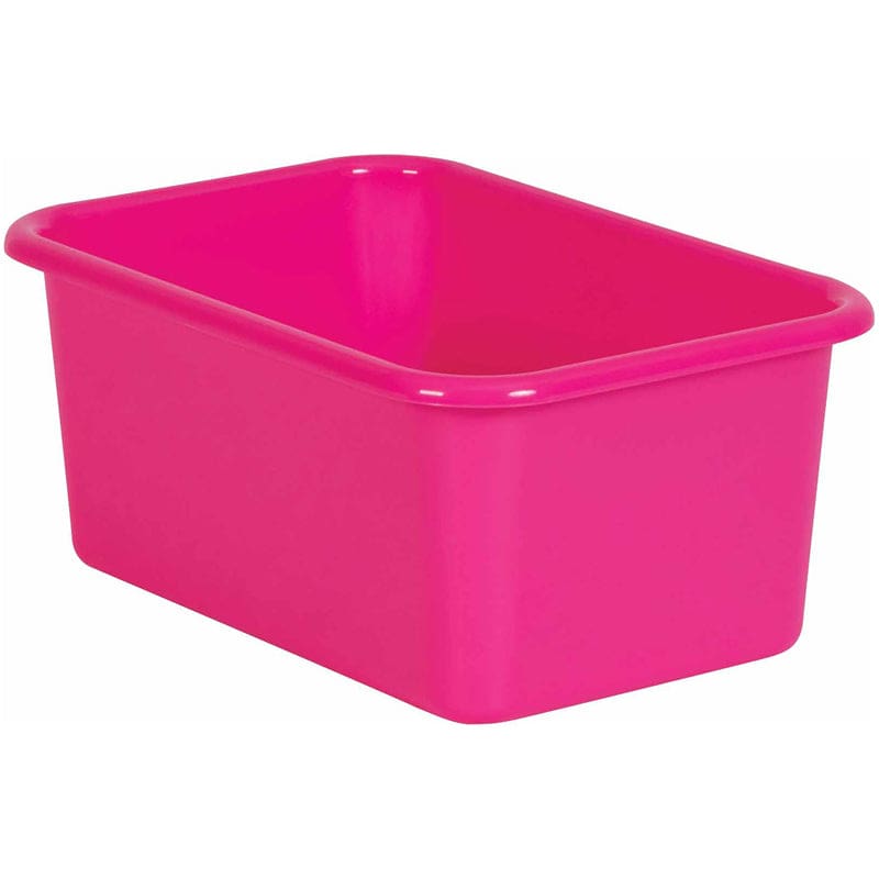 Pink Small Plastic Storage Bin (Pack of 10) - Storage Containers - Teacher Created Resources