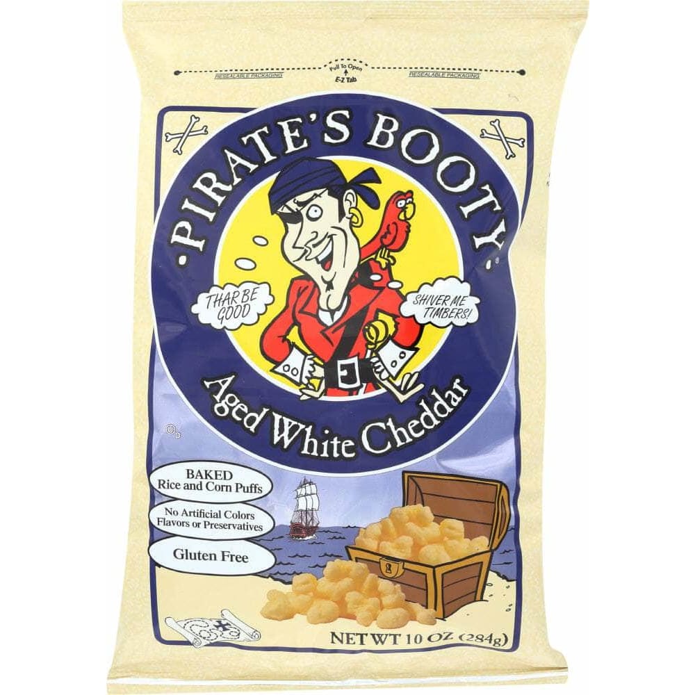 Pirate Brands Pirate Brands Puffs Pirate Booty Cheddar White, 10 oz