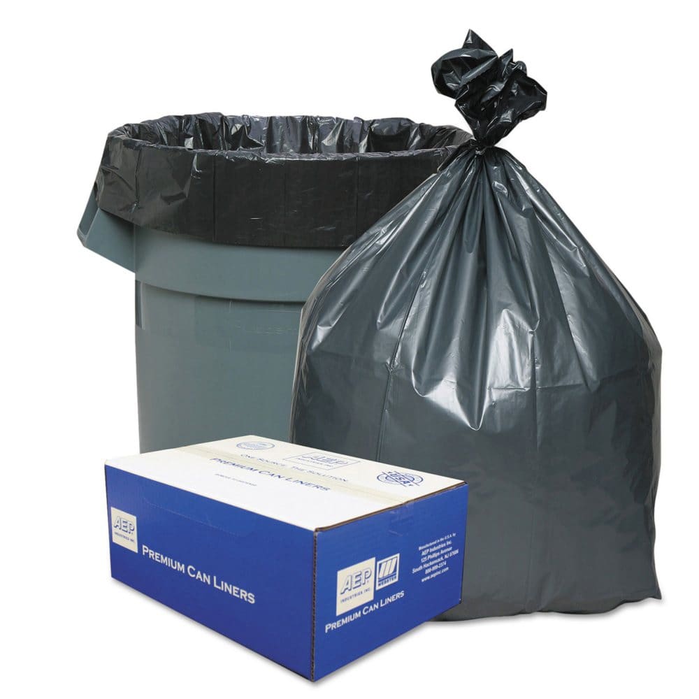 Platinum Plus Can Liners 60 gal 1.55 mil 39 x 56 Gray (50 ct.) - Paper & Plastic - Platinum Plus