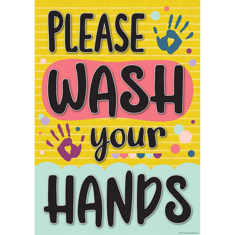 Please Wash Your Hands Poster (Pack of 12) - Science - Teacher Created Resources