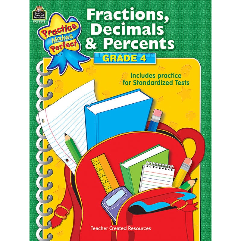 Pmp Fractions Decimals & Percents G Gr 4 (Pack of 10) - Activity Books - Teacher Created Resources