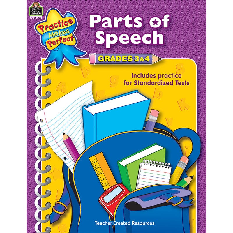 Pmp Parts Of Speech Grades 3-4 (Pack of 10) - Activities - Teacher Created Resources