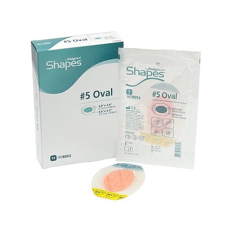 Polymem Polymem #5 Oval 5.0 X 3.5 Dressing Box of 15 - Wound Care >> Advanced Wound Care >> Silver Dressings - Polymem