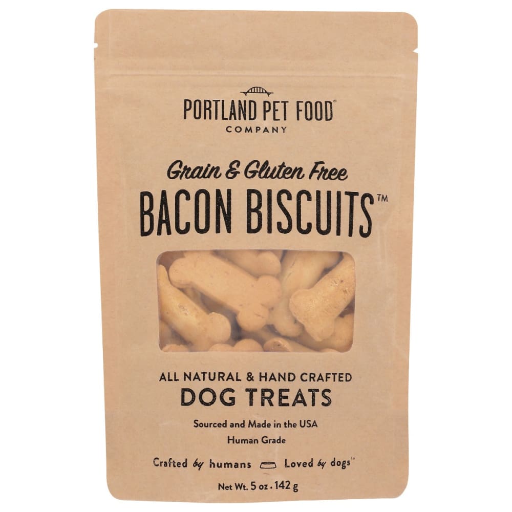 PORTLAND PET FOOD COMPANY: Grain and Gluten-Free Bacon Biscuit Dog Treats 5 oz - Pet > Dog Treats - PORTLAND PET FOOD COMPANY