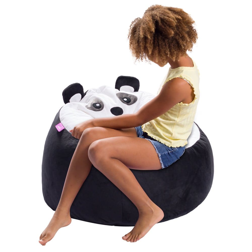 Posh Creations Panda Bean Bag Chair for Kids - Kids Furniture - Posh