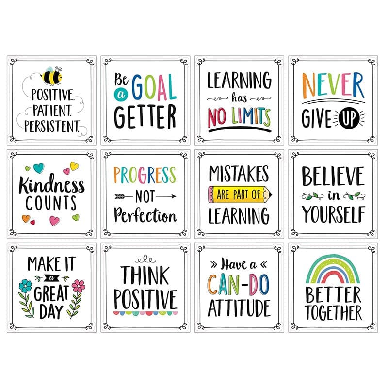 Positive Mindset 10In Cut-Outs (Pack of 6) - Accents - Creative Teaching Press