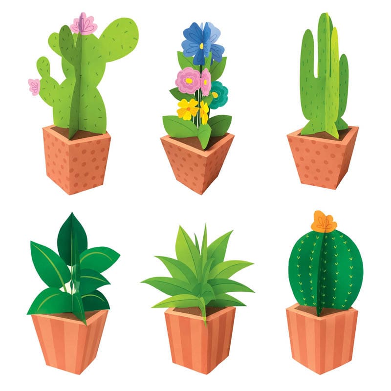 Positvly Plants Potted Plants Bb St 3D Pop (Pack of 3) - Classroom Theme - Creative Teaching Press