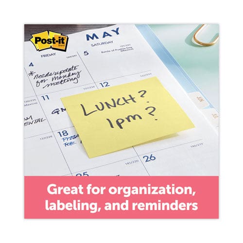 Post-it Dispenser Notes Super Sticky Pop-up 3 X 3 Note Refill Cabinet Pack 3 X 3 Canary Yellow 90 Sheets/pad 18 Pads/pack - School Supplies