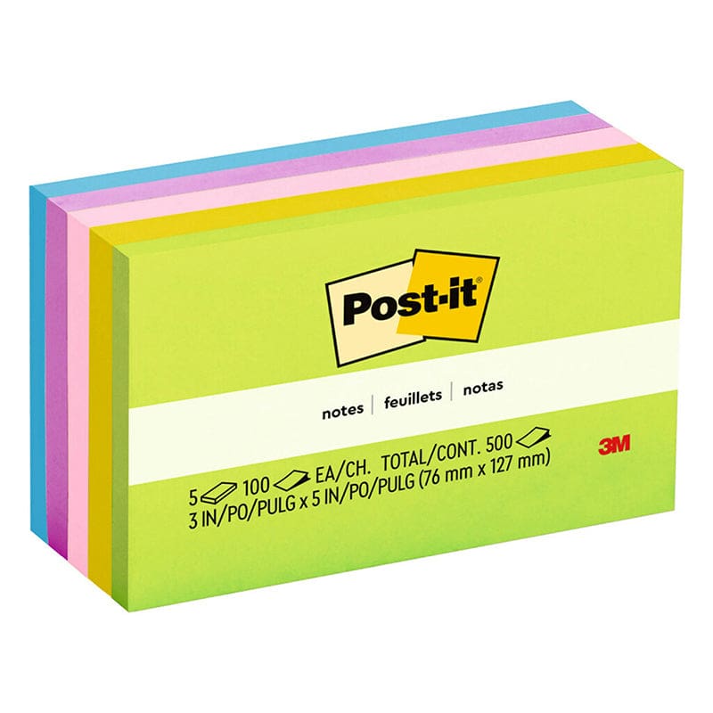 Post-It Notes 3X5 5Pads 100Shts/Pad Jaipur Collection (Pack of 2) - Post It & Self-Stick Notes - 3M Company