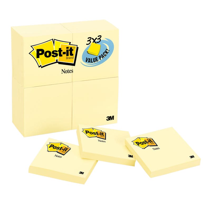 Post-It Notes Value Pk 24 Pads 3X3 Canary Yellow - Post It & Self-Stick Notes - 3M Company