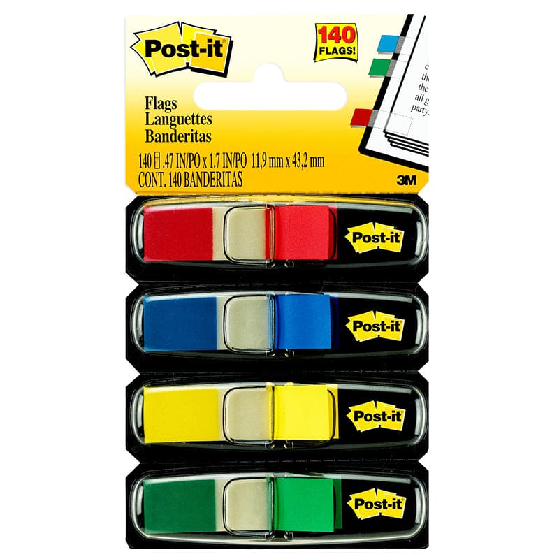 Post-It Smaller-Size Flags 4-Pk Standard Colors (Pack of 6) - Post It & Self-Stick Notes - 3M Company