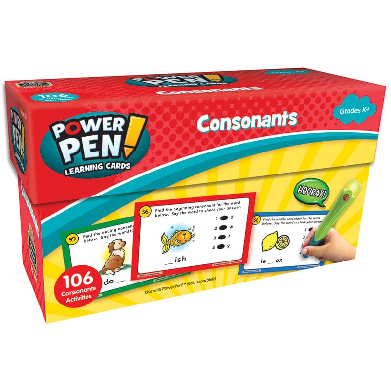 Power Pen Learning Cards Consonants (Pack of 3) - Grammar Skills - Teacher Created Resources