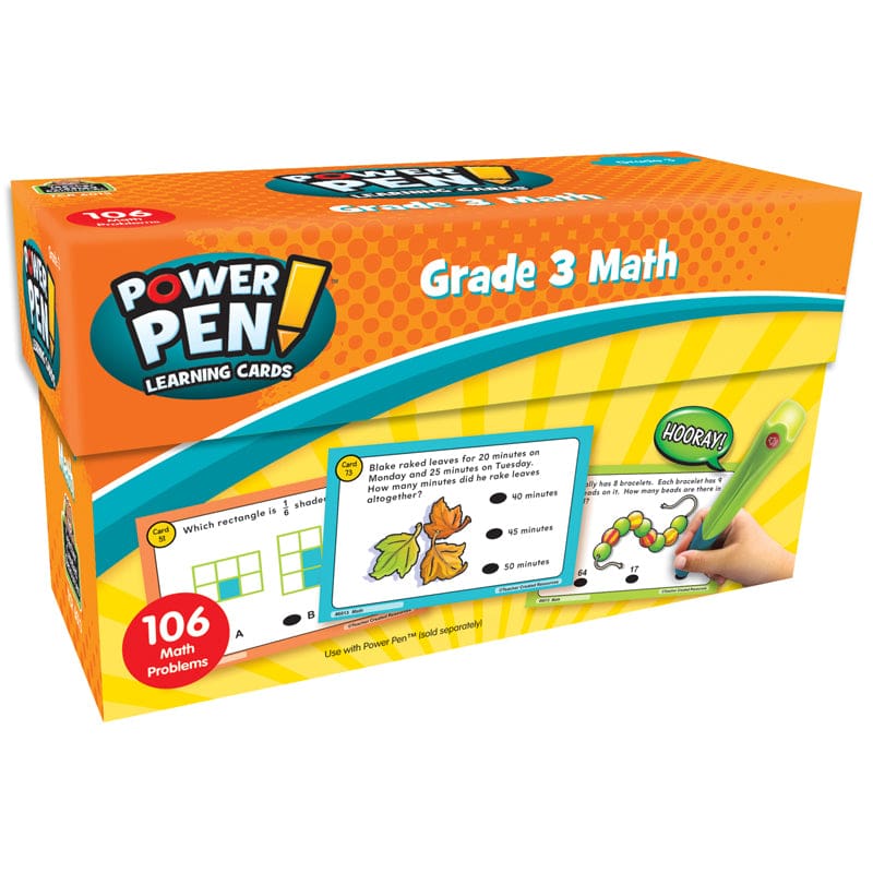 Power Pen Learning Cards Math Gr 3 (Pack of 3) - Flash Cards - Teacher Created Resources