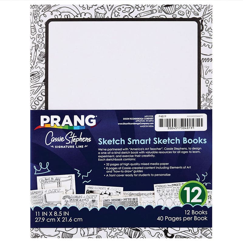 Prang Sketch Smart Books 12/Pk - Art Activity Books - Dixon Ticonderoga Co - Pacon