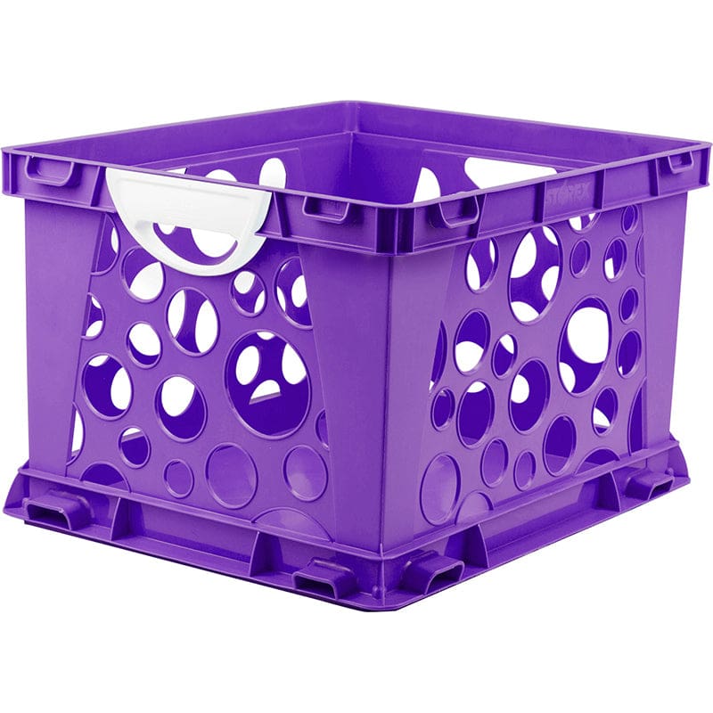 Premium File Crate W Handles Purple Classroom - Storage Containers - Storex Industries