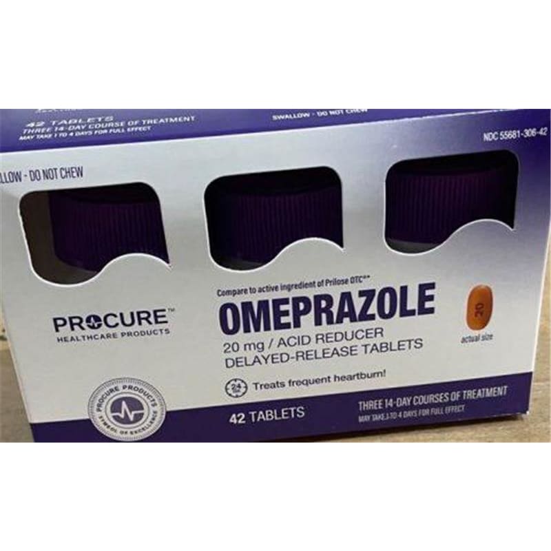 PROCURE Omeprazole Delayed Release Tabs 20Mg Box of 42 (Pack of 2) - Item Detail - PROCURE