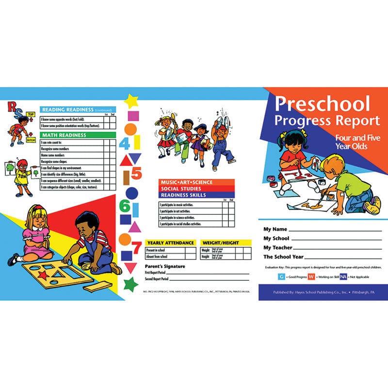 Progress Reports Pk 10-Pk 4-5 Year Olds (Pack of 12) - Progress Notices - Flipside