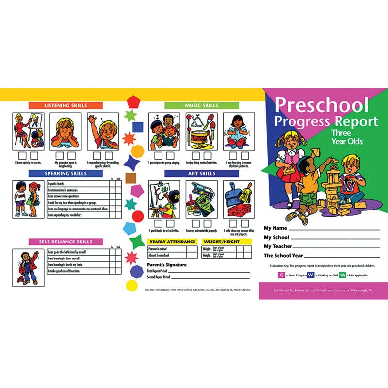 Progress Reports Pk 10-Pk Age 3 (Pack of 12) - Progress Notices - Flipside